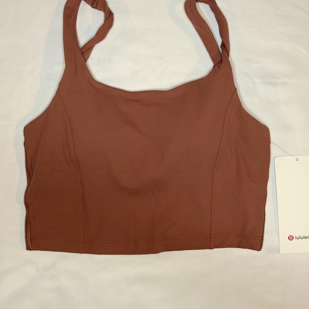 Lululemon White Twist-Strap Crop Tank